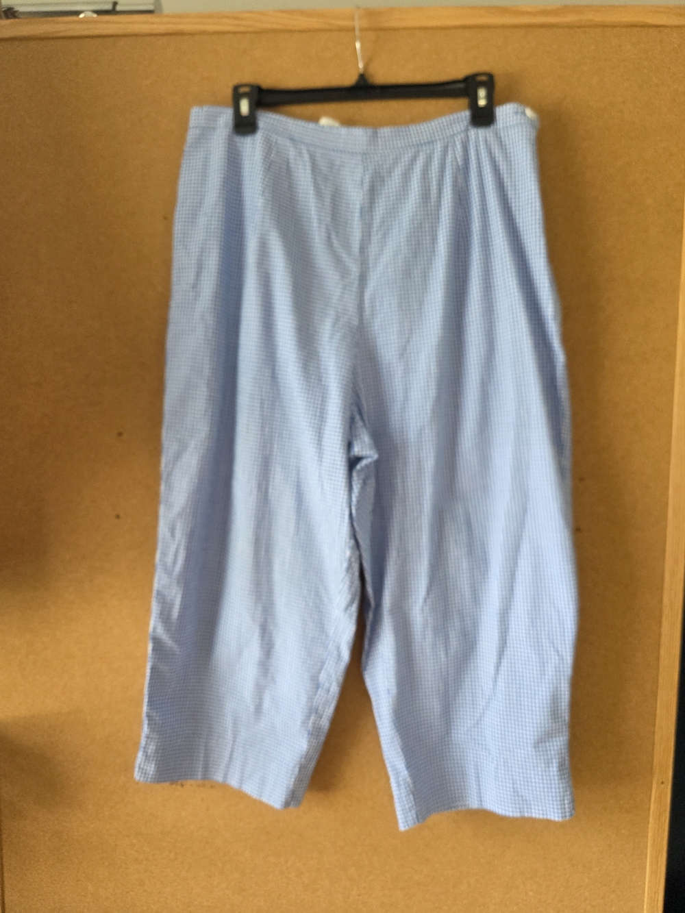 Briggs New York Blue Gingham Stretch Pants Size 16